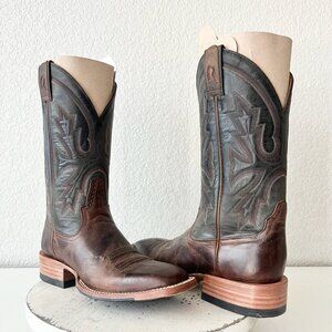 Rod Patrick Mens Cowboy Boots Size 8A Brown Leather Square Toe Western 11" Shaft